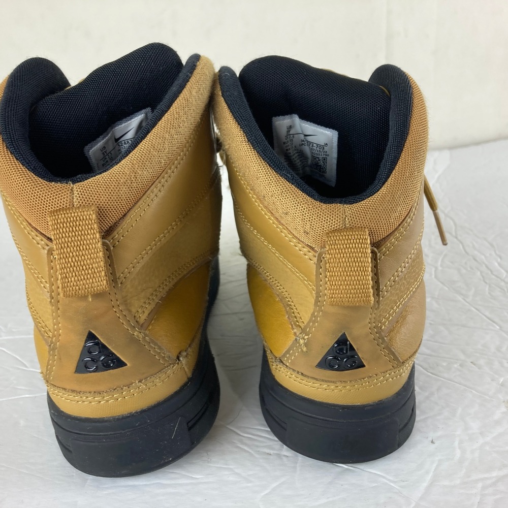 Nike ACG Woodside 2 Boys Kids 3Y Brown Leather Waterproof Boots Hiking Rain Snow - Picture 7 of 10